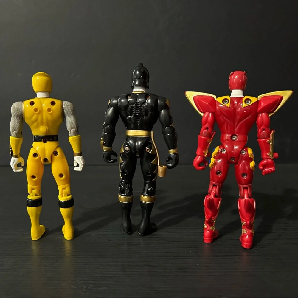 Vintage 2002-2003 Bandai Power Rangers, Dino Thunder x2, Ninja Storm x1